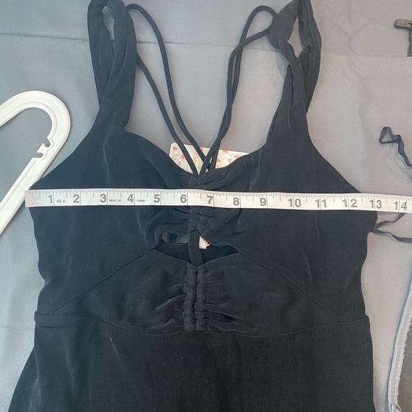Free People Hypnotized Knit Maxi Dress Strappy Cutout NWT in Black size S - Picture 7 of 12